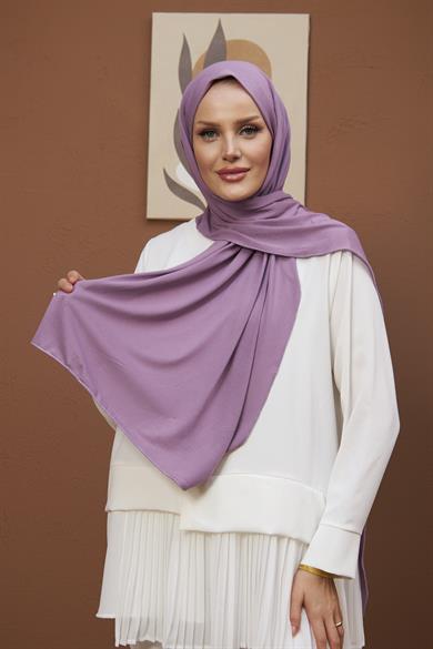Combed Cotton Shawl - Lilac