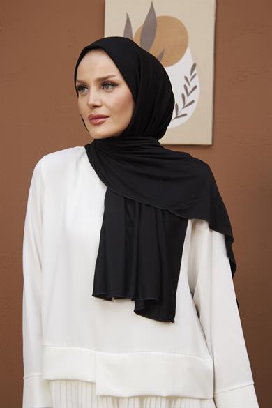 Combed Cotton Shawl - Black