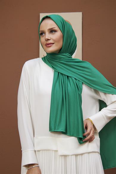 Combed Cotton Shawl - Green