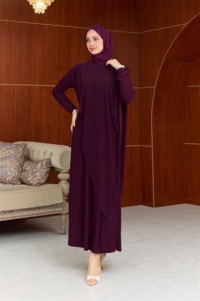 Pınar Toka Detay Sandy Elbise - Bordo