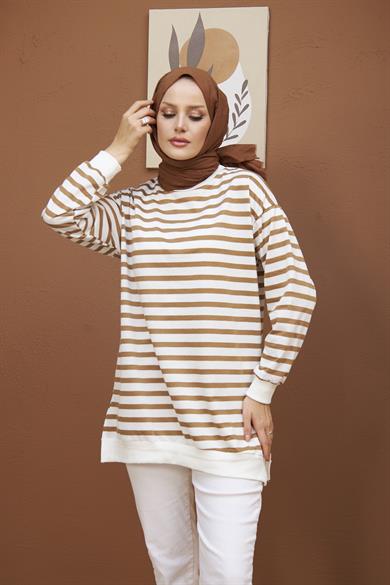 Colored Sweatshirt - Brown