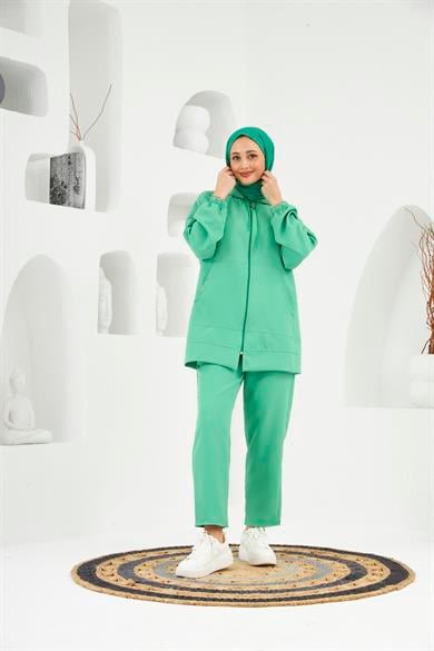 Reyhan Double Set - Benetton Green