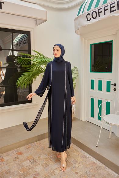 Saadet Abaya - Navy Blue