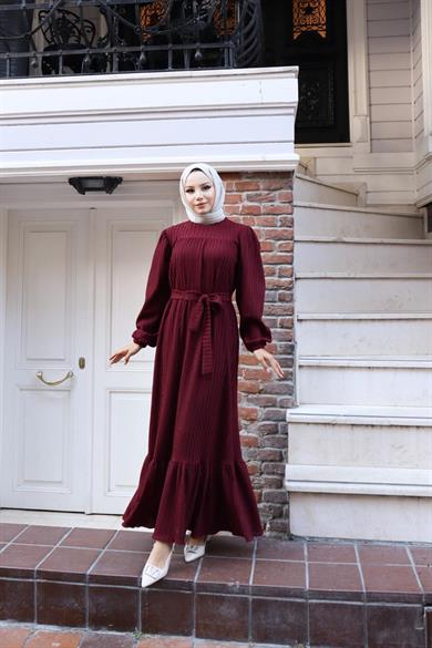 Seçil Elbise - Bordo