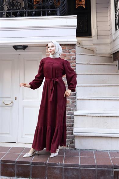Seçil Elbise - Bordo