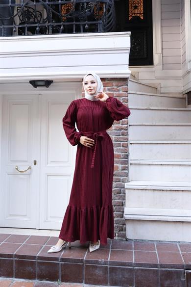 Seçil Elbise - Bordo