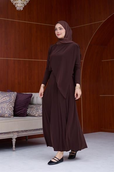 Seher Sandy Etekli Takım - Kahverengi