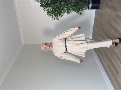 Selinay Pantolon Takım - Bej