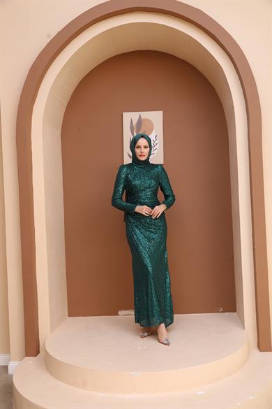 Sema Evening Dress - Emerald Green