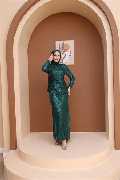 Sema Evening Dress - Emerald Green