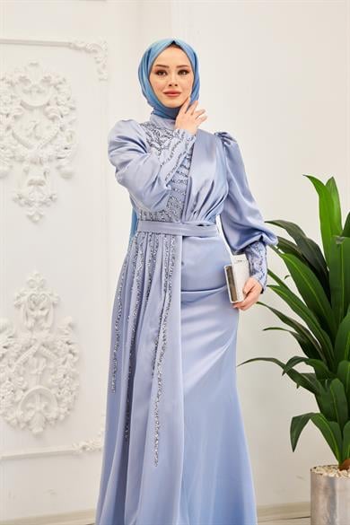 Semiha Evening Dress - Gray