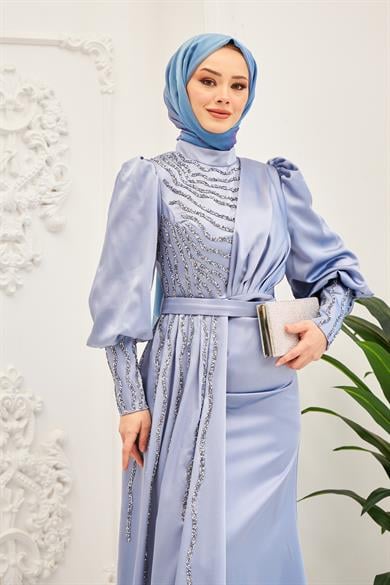 Semiha Evening Dress - Gray