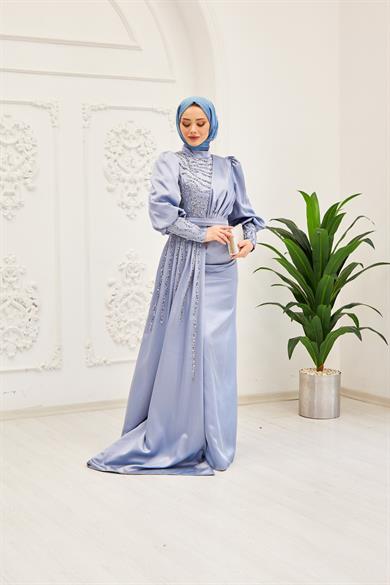Semiha Evening Dress - Gray