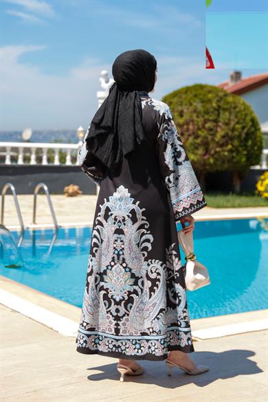 Semra Elbise - Siyah-Mavi