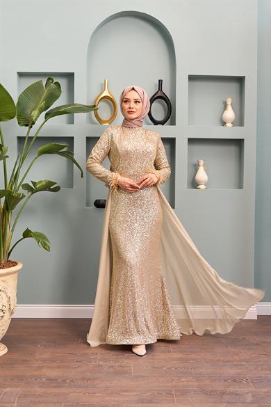 Senanur Evening Dress - Mink