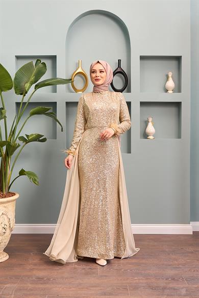 Senanur Evening Dress - Mink