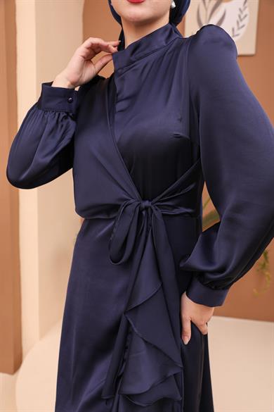 Sermin Evening Dress - Navy Blue
