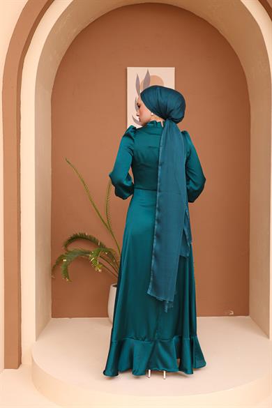 Sermin Evening Dress - Emerald Green