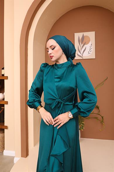 Sermin Evening Dress - Emerald Green