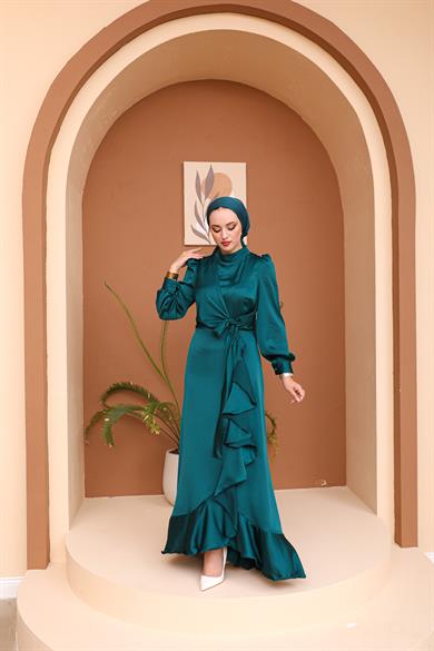 Sermin Evening Dress - Emerald Green