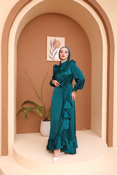 Sermin Evening Dress - Emerald Green