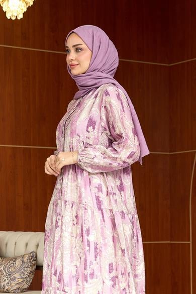 Serpil Desen Elbise - Pudra