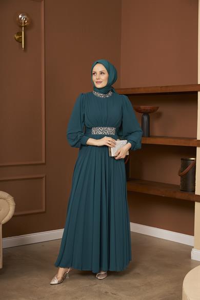 Şeyma Evening Dress - Emerald Green