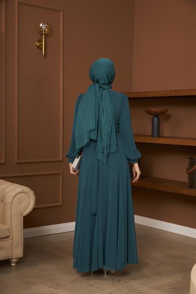 Şeyma Evening Dress - Emerald Green