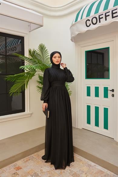 Sinem Pilise Detay Abiye - Siyah
