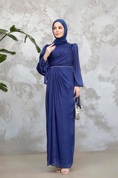 Sinem Taş Detay Abiye - Lacivert