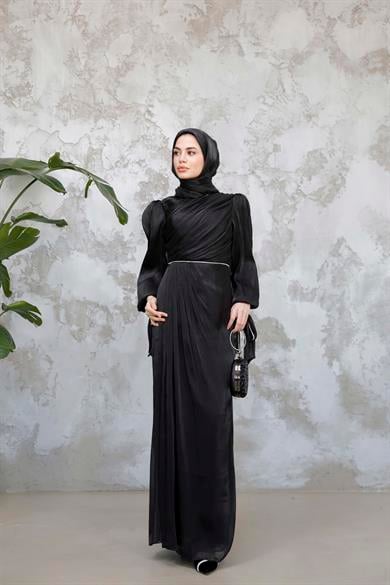 Sinem Taş Detay Abiye - Siyah