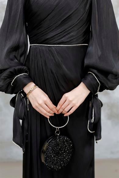 Sinem Taş Detay Abiye - Siyah