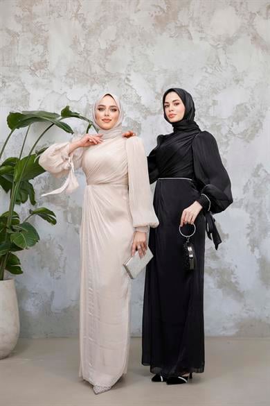 Sinem Taş Detay Abiye - Siyah