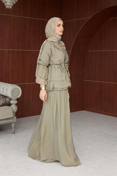 Şirin Tensel Pantolon Takım - Vizon