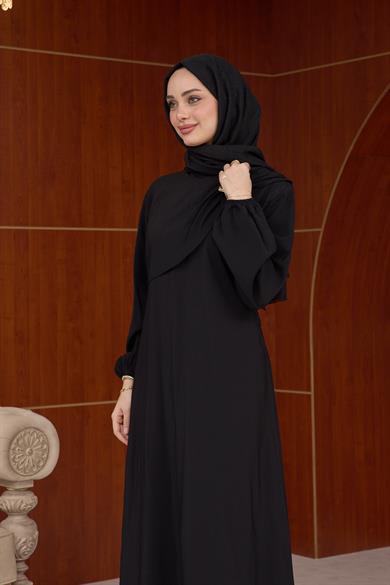 Şirin Toka Detaylı Elbise - Siyah