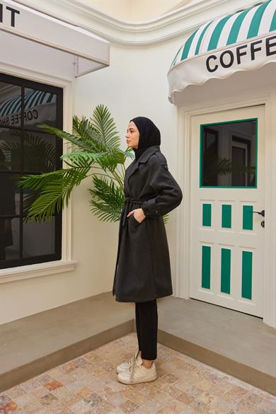 Sude Kaşe Kaban - Gri