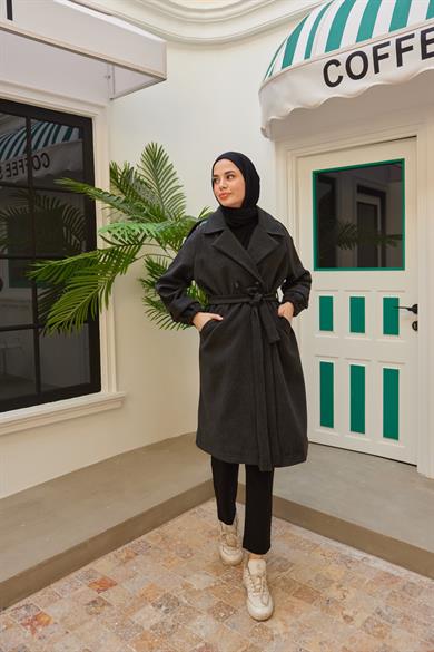 Sude Kaşe Kaban - Gri