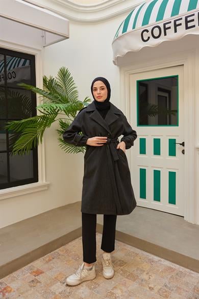 Sude Kaşe Kaban - Gri