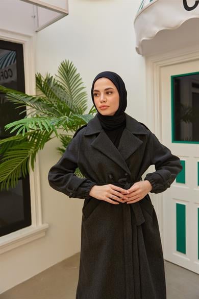 Sude Kaşe Kaban - Gri