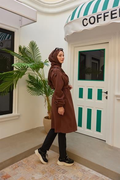 Sude Kaşe Kaban - Kahverengi