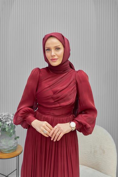 Efil Evening Dress - Claret Red