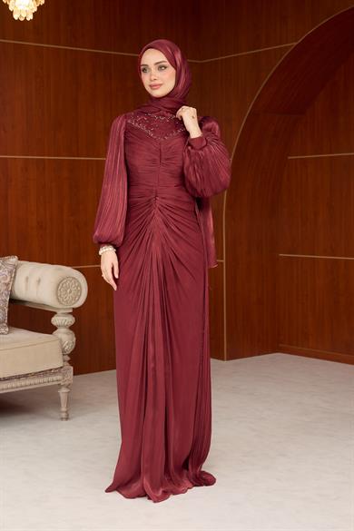 Sümbül Tasarım Abiye - Bordo