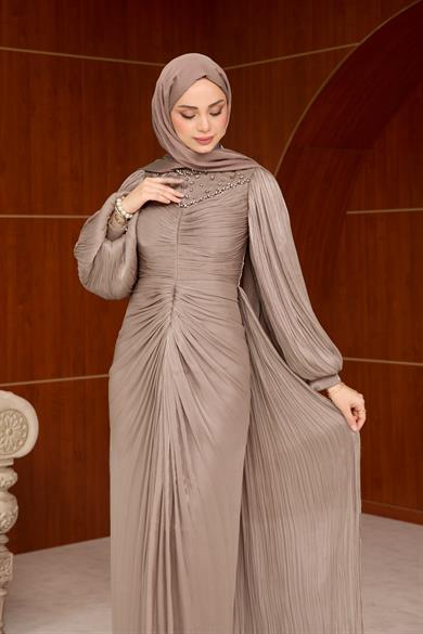 Sümbül Tasarım Abiye - Vizon