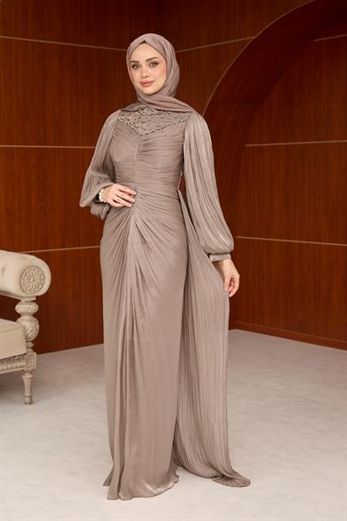 Sümbül Tasarım Abiye - Vizon