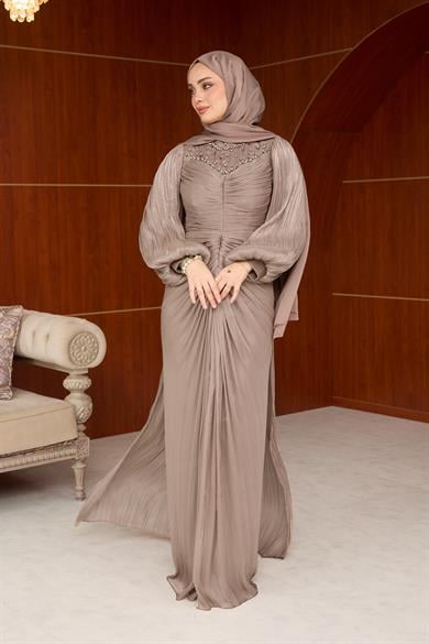 Sümbül Tasarım Abiye - Vizon