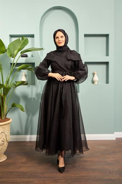 Suna Evening Dress - Black