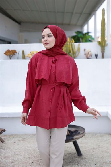 Tasarım Gömlek - Bordo