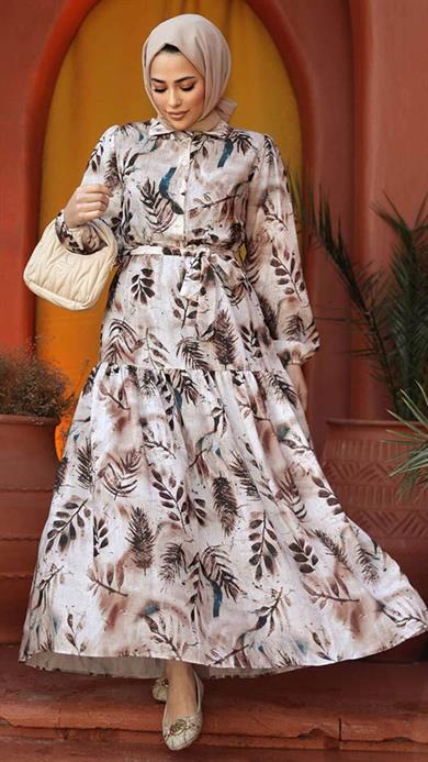 Tuana Elbise - Kahverengi