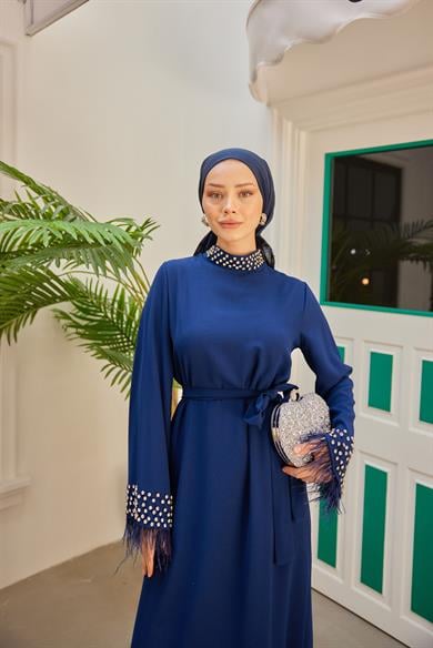 Tülay Evening Dress - Navy Blue