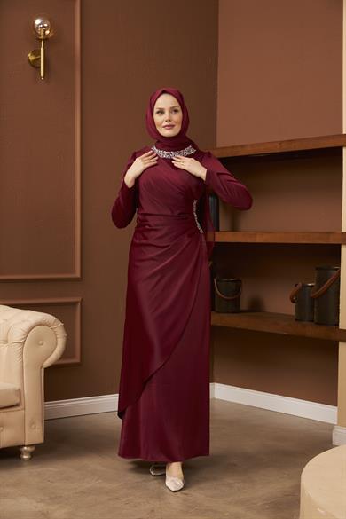 Ümran Evening Dress - Claret Red